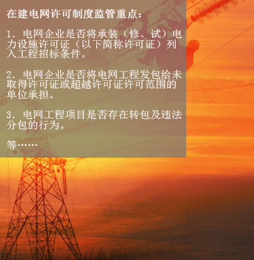 八、在建電網(wǎng)工程項目許可制度執(zhí)行情況