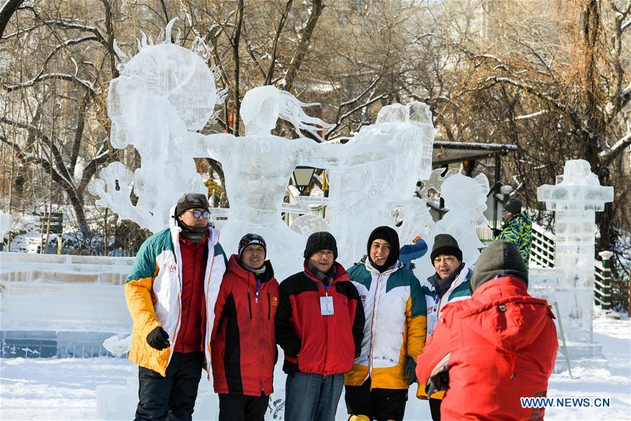 CHINA-HARBIN-ICE SCULPTURE-COMPETITION (CN) 