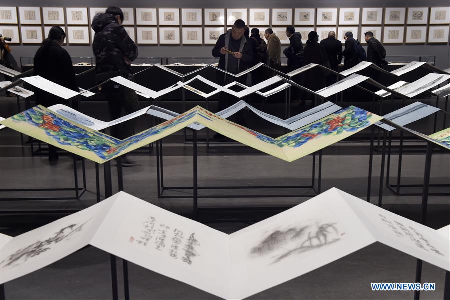 #CHINA-HANGZHOU-WATERCOLOR BLOCK PRINTING-EXHIBITION (CN)