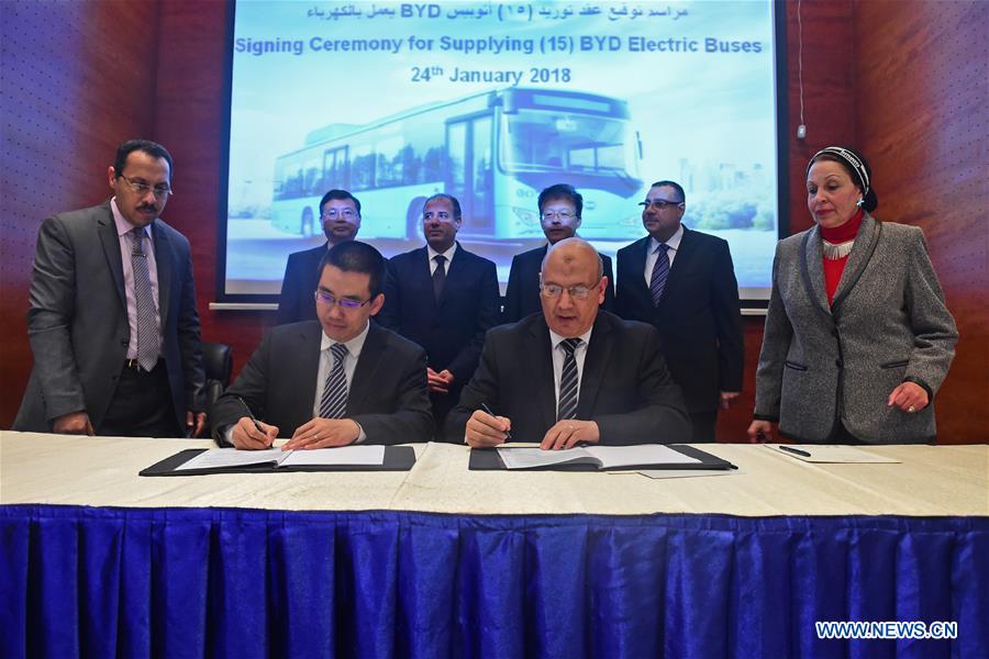 EGYPT-ALEXANDRIA-ELECTRIC BUSES