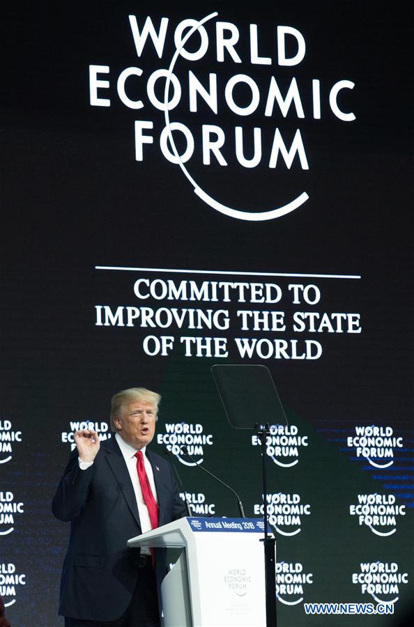 SWITZERLAND-DAVOS-WEF ANNUAL MEETING-US-TRUMP