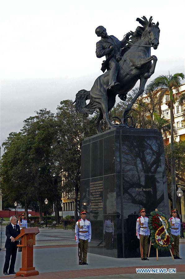 CUBA-HAVANA-JOSE MARTI-SCULPTURE