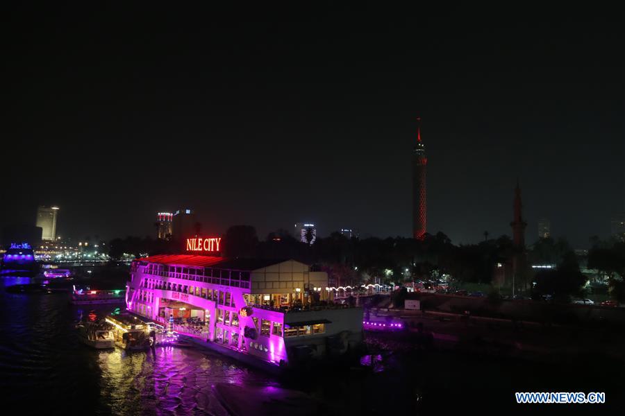 EGYPT-CAIRO-CAIRO TOWER-CHINESE LUNAR NEW YEAR-LIGHTING