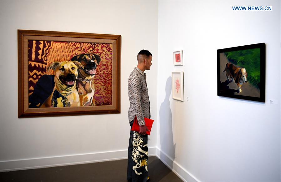 U.S.-SAN FRANCISCO-EXHIBITION-DOG-THEMED ARTWORKS