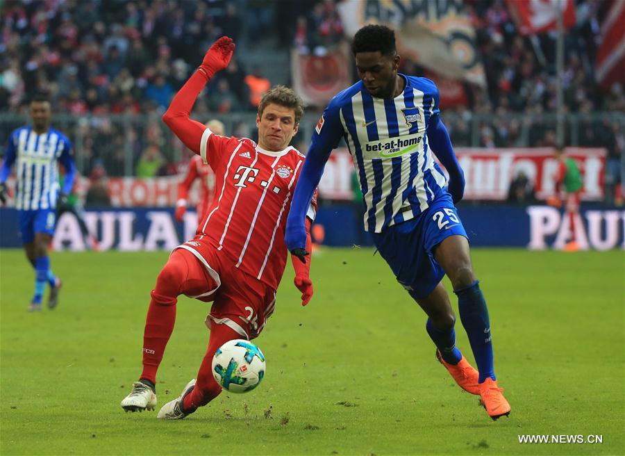 (SP)GERMANY-MUNICH-SOCCER-BUNDESLIGA-BAYERN MUNICH VS HERTHA