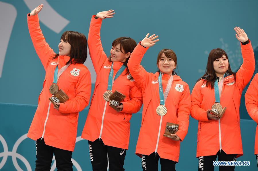 (SP)OLY-SOUTH KOREA-PYEONGCHANG-WOMEN'S CURLING-MEDAL CEREMONY