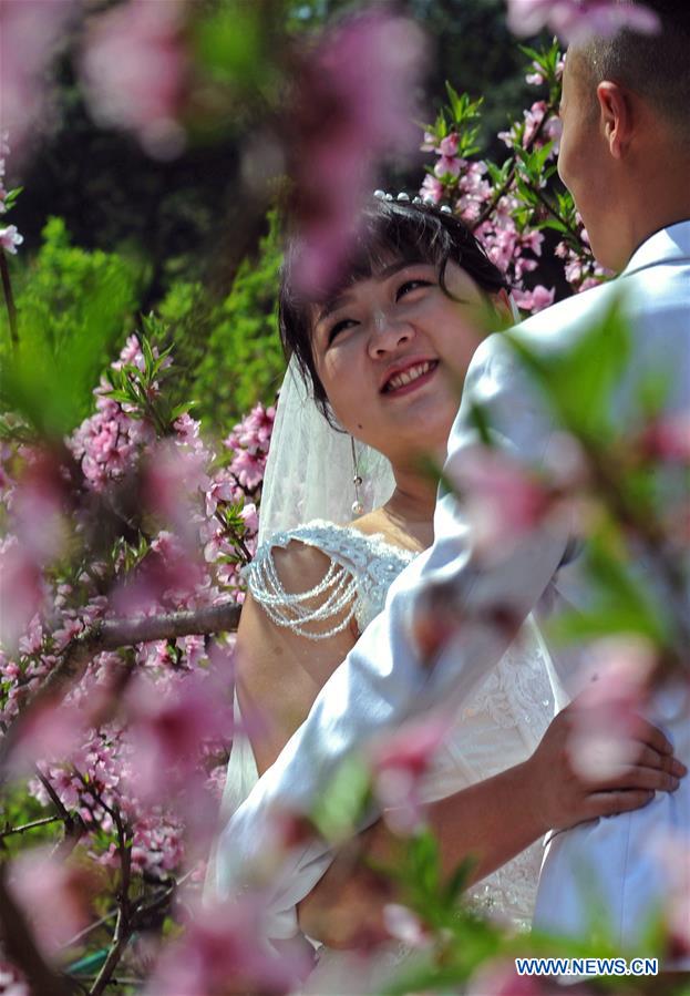 CHINA-ZHEJIANG-WEDDING-PEACH FOREST(CN)