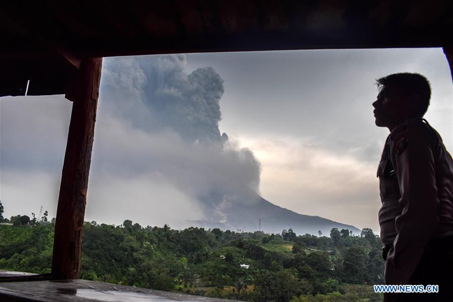 INDONESIA-NORTH SUMATERA-MOUNT SINABUNG-ERUPTION