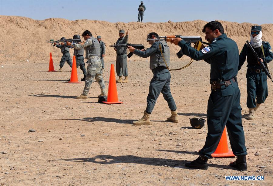 AFGHANISTAN-KANDAHAR-POLICEMEN-MILITARY TRAINING