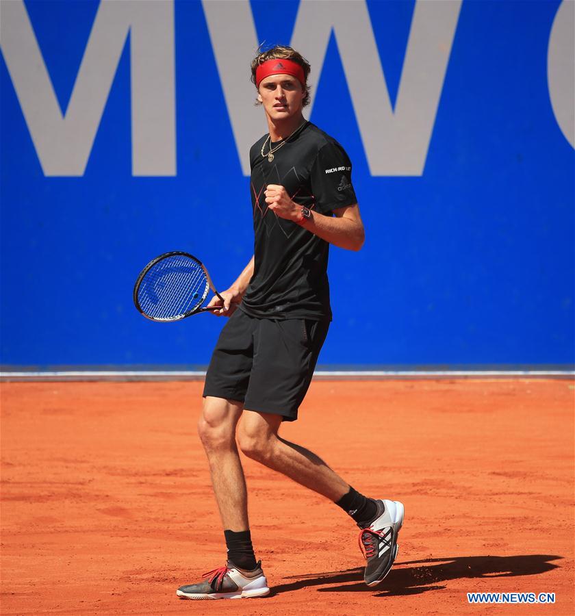 (SP)GERMANY-MUNICH-TENNIS-ALEXANDER ZVEREV VS PHILIPP KOHLSCHREIBER