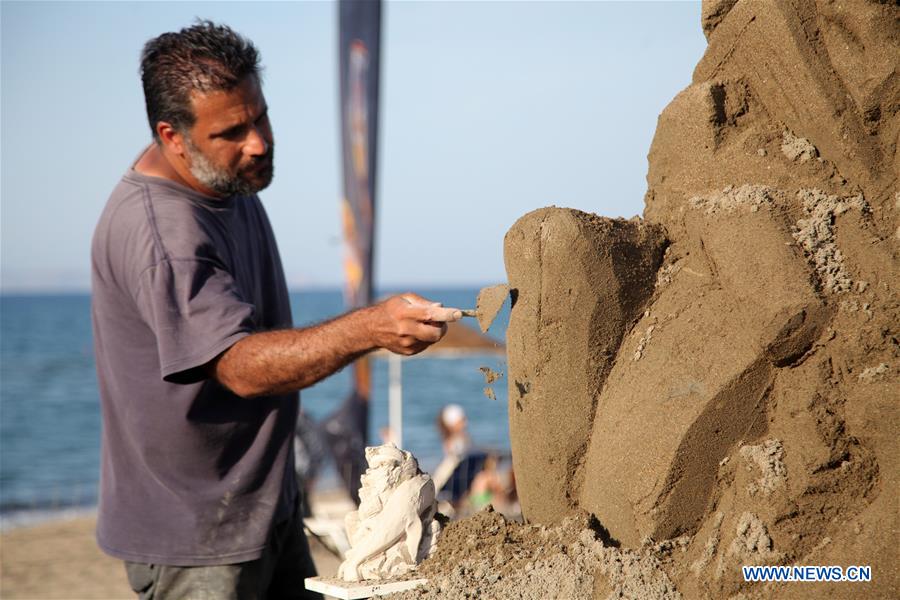 GREECE-HERAKLION-SAND SCULPTING FESTIVAL