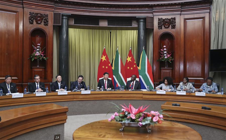 SOUTH AFRICA-PRETORIA-CHINA-XI JINPING-CYRIL RAMAPHOSA-TALKS