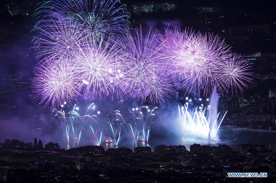 SWITZERLAND-GENEVA-LAKE LEMAN-FIREWORKS