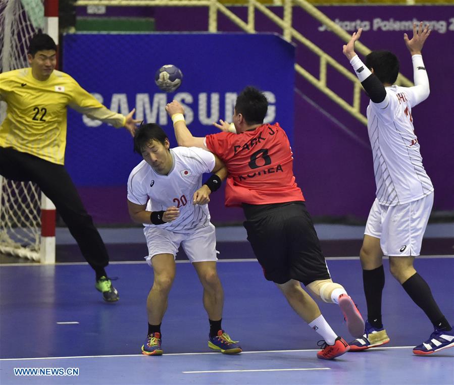 (SP)INDONESIA-JAKARTA-ASIAN GAMES-HANDBALL-JAPAN VS SOUTH KOREA