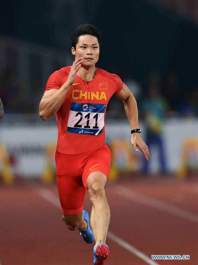 (SP)INDONESIA-JAKARTA-ASIAN GAMES-ATHLETICS-MEN'S 100M SEMIFINAL