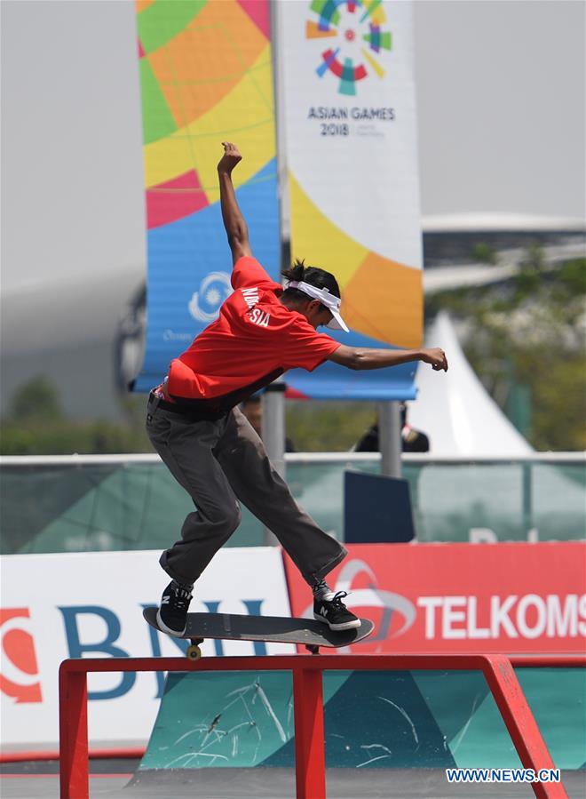 (SP)INDONESIA-PALEMBANG-ASIAN GAMES-SKATEBOARD