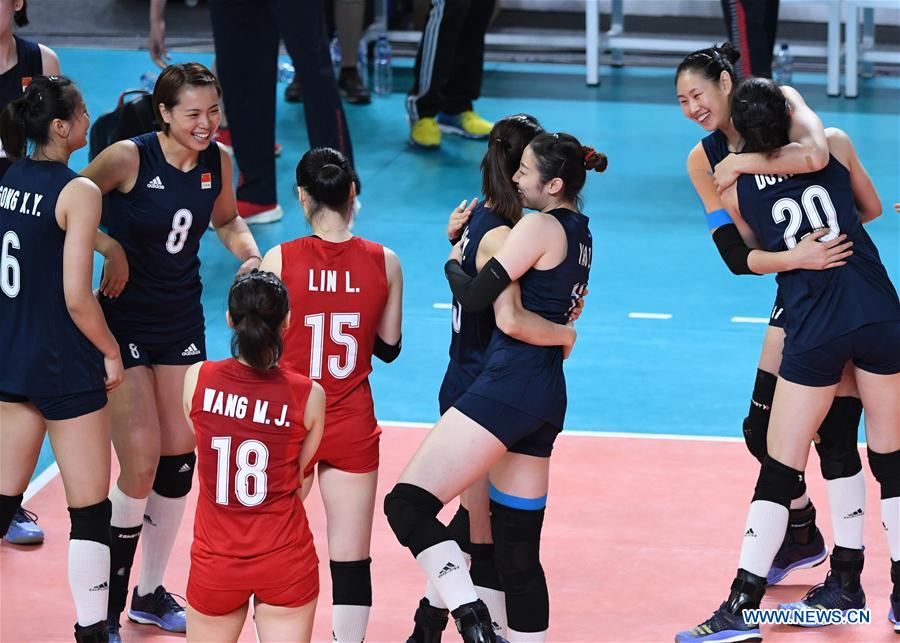 (SP)INDONESIA-JAKARTA-ASIAN GAMES-WOMEN'S VOLLEYBALL FINAL-CHINA VS THAILAND