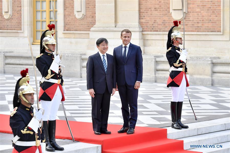 FRANCE-VERSAILLES-JAPAN-CROWN PRINCE-NARUHITO-VISIT