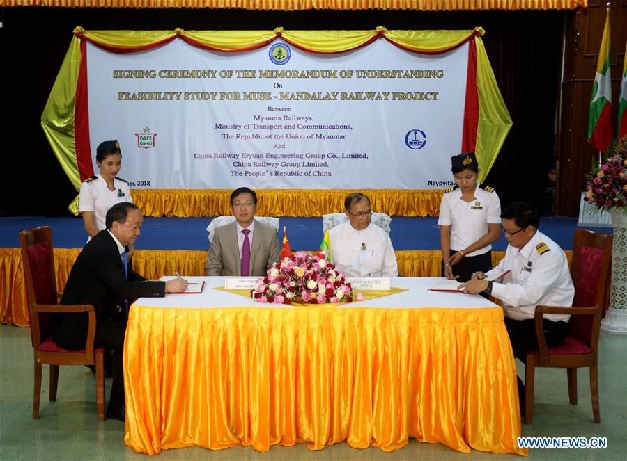 MYANMAR-NAY PYI TAW-CHINA-RAILWAY-MOU-SIGNING CEREMONY