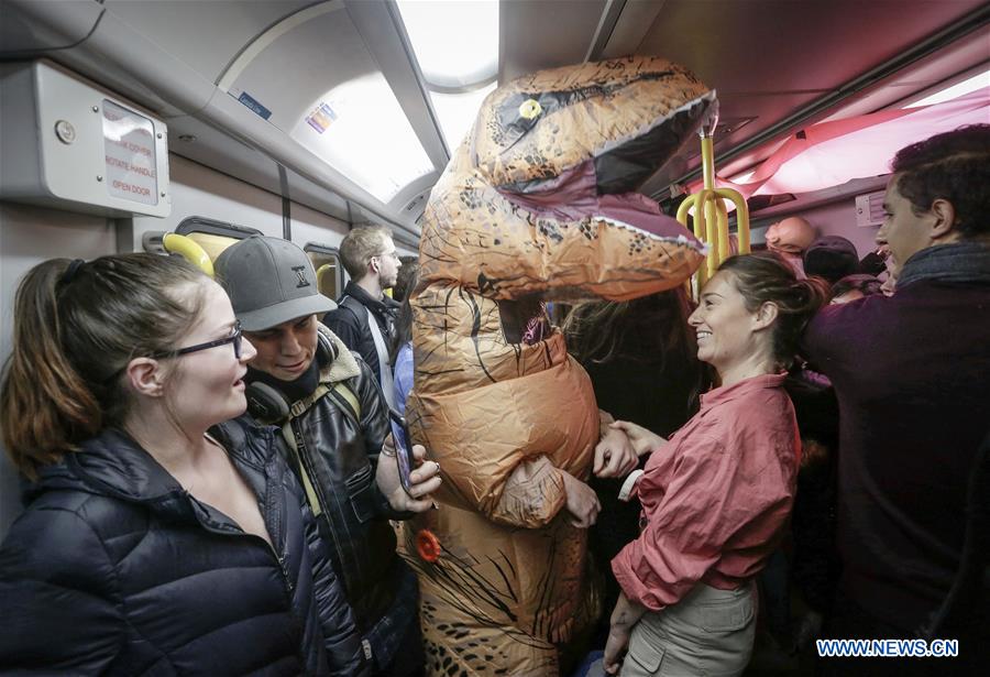 CANADA-VANCOUVER-HALLOWEEN-SKYTRAIN PARTY