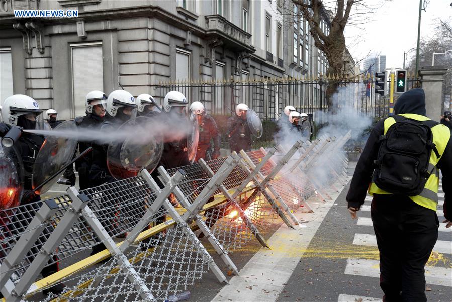 BELGIUM-BRUSSELS-YELLOW VEST-PROTEST