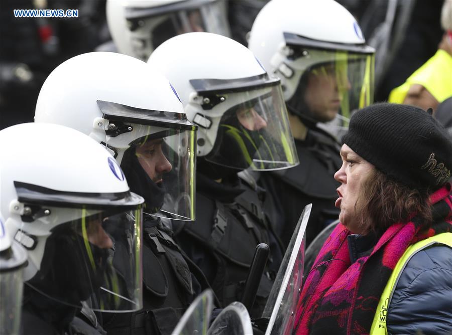 BELGIUM-BRUSSELS-YELLOW VEST-PROTEST