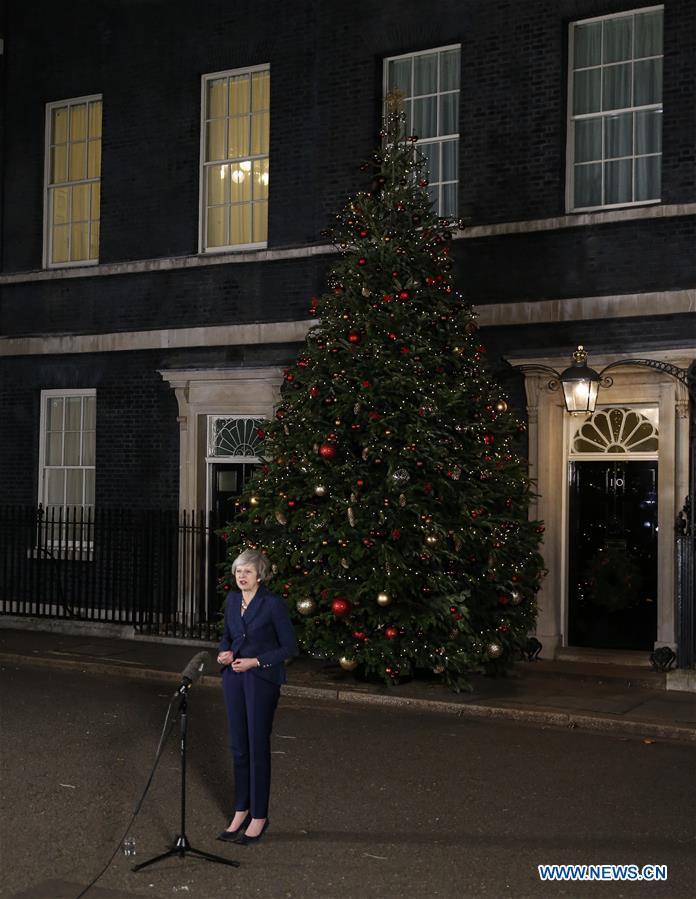 BRITAIN-LONDON-THERESA MAY-CONFIDENCE VOTE-WINNING