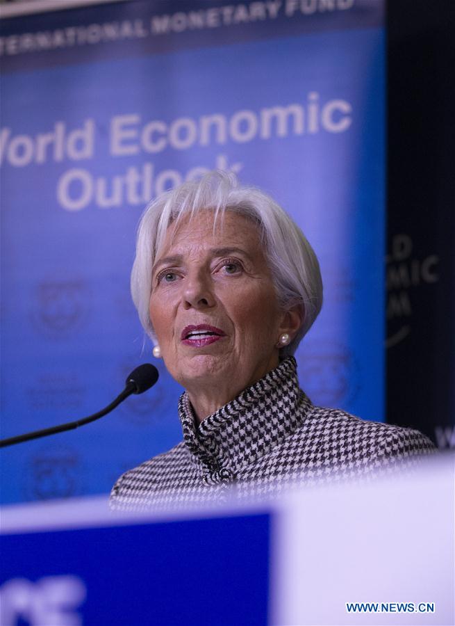 SWITZERLAND-DAVOS-IMF-WORLD ECONOMIC OUTLOOK-LOWER GROWTH FORECAST