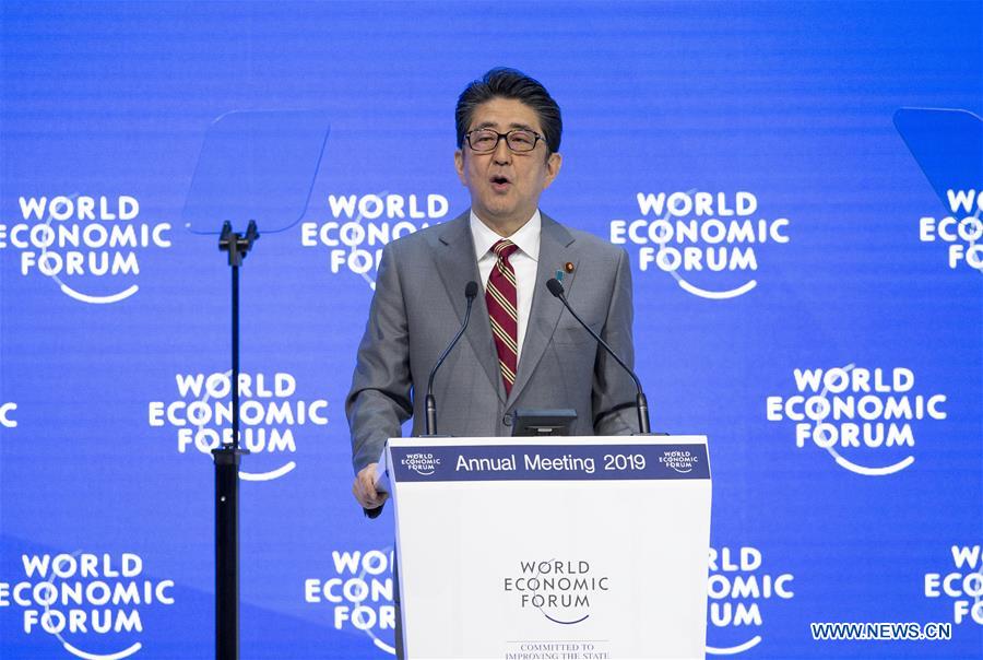 SWITZERLAND-DAVOS-WORLD ECONOMIC FORUM-JAPAN-ABE