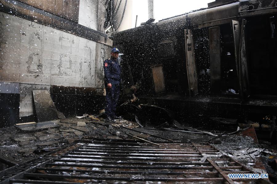 EGYPT-CAIRO-TRAIN STATION-FIRE