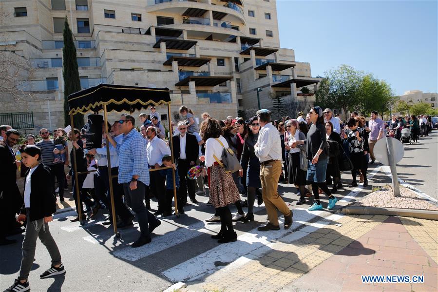 ISRAEL-MODI'IN-NEW TORAH SCROLL-INAUGURATION