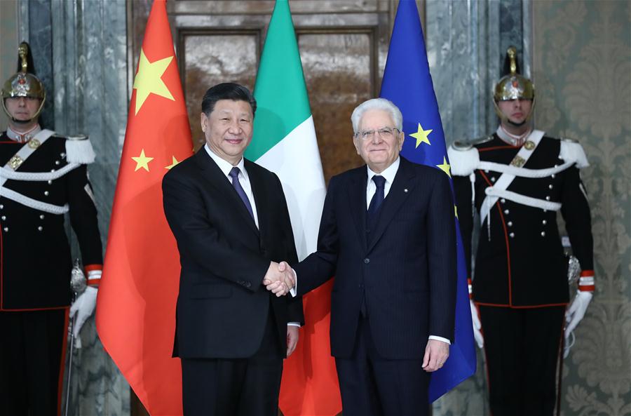 ITALY-ROME-XI JINPING-SERGIO MATTARELLA-TALKS