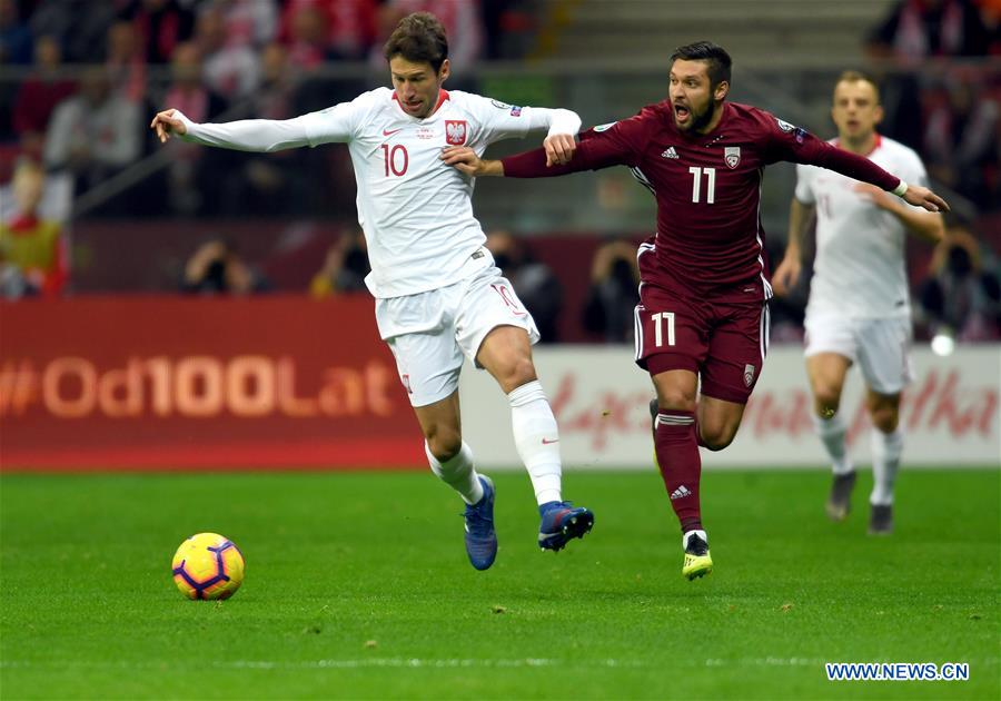 (SP)POLAND-WARSAW-UEFA EURO 2020 QUALIFIER-GROUP B-POLAND VS LATVIA