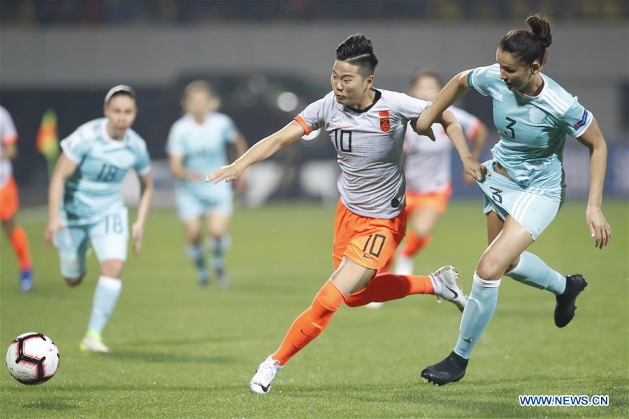 (SP)CHINA-WUHAN-FOOTBALL-INTERNATIONAL WOMEN'S FOOTBALL TOURNAMENT WUHAN 2019-CHINA VS RUSSIA (CN)