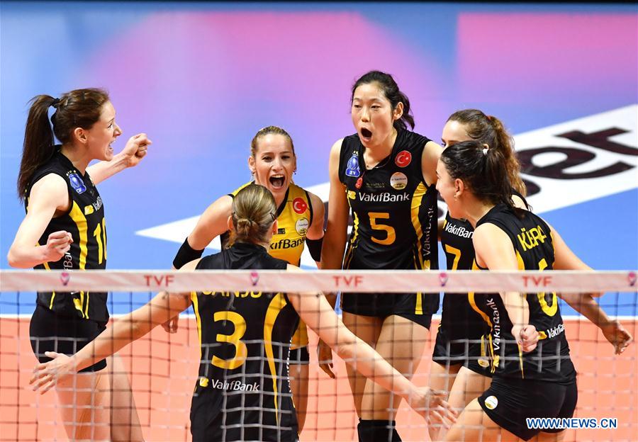 (SP)TURKEY-ISTANBUL-VOLLEYBALL-TURKISH WOMEN LEAGUE-VAKIFBANK VS FENERBAHCE