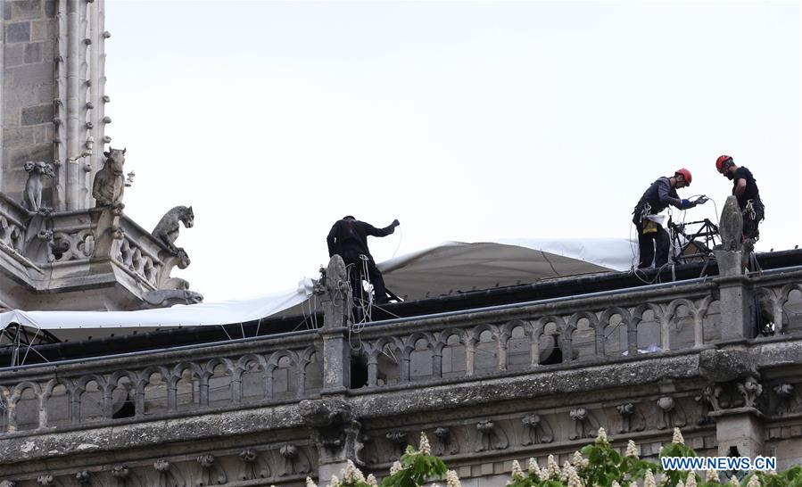 FRANCE-PARIS-NOTRE-DAME CATHEDRAL-RAIN-PROTECTION