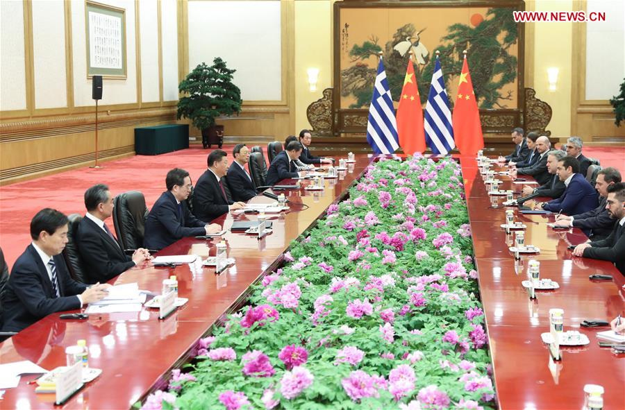 (BRF)CHINA-BEIJING-XI JINPING-GREEK PM-MEETING (CN)