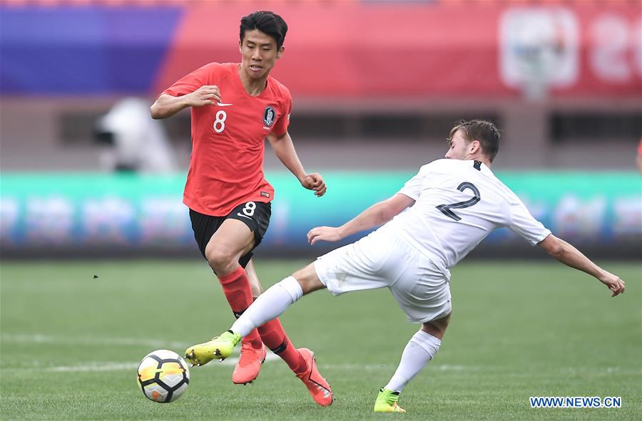 (SP)CHINA-CHENGDU-FOOTBALL-PANDA CUP INTERNATIONAL YOUTH TOURNAMENT-KOR U18 VS NZL U18 (CN)