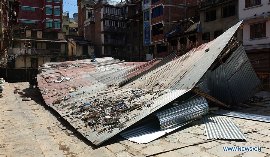 NEPAL-KATHMANDU-STORM-AFTERMATH