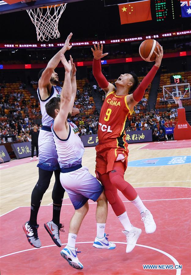 (SP)CHINA-QINGDAO-BASKETBALL-CHN VS AUS NBL