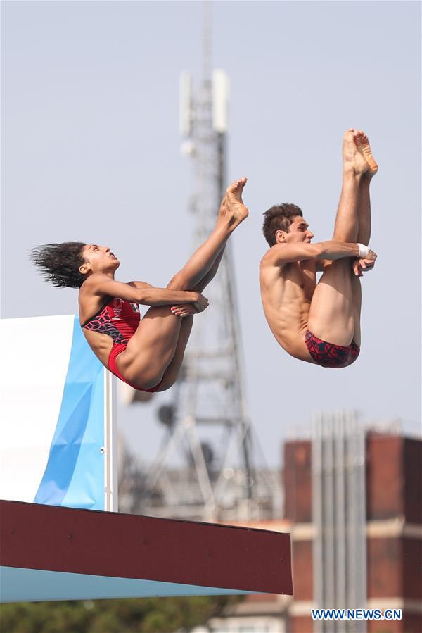 (SP)ITALY-NAPLES-SUMMER UNIVERSIADE-DIVING-PLATFORM SYNCHRO MIXED-FINAL