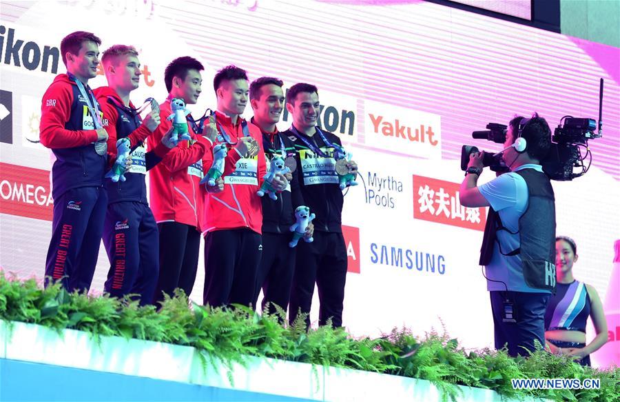 (SP)SOUTH KOREA-GWANGJU-FINA WORLD CHAMPIONSHIPS-DIVING-MEN'S 3M SPRINGBOARD SYNCHRONISED