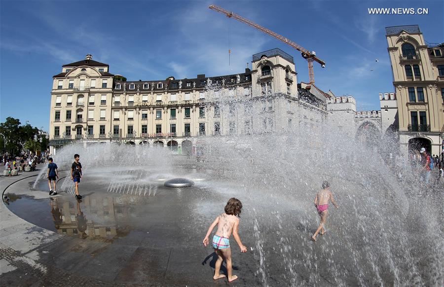 GERMANY-MUNICH-HEATWAVE