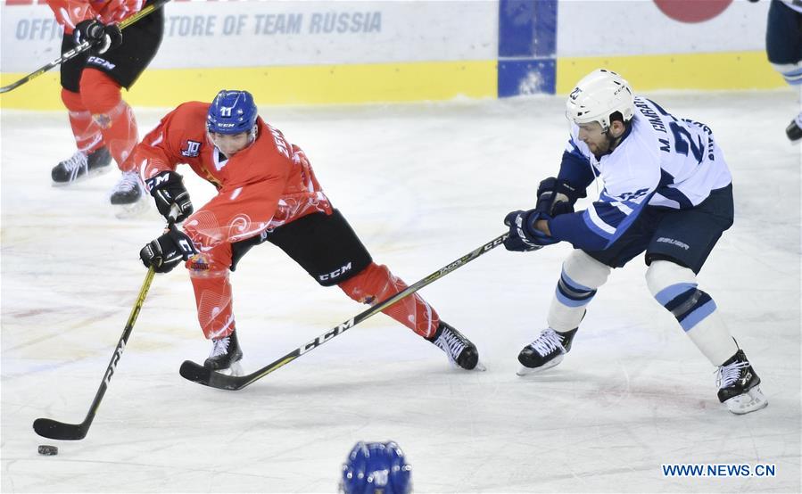 (SP)CHINA-JILIN-ICE HOCKEY-SILK ROAD SUPREME LEAGUE-TSEN TOU VS BURAN(CN)