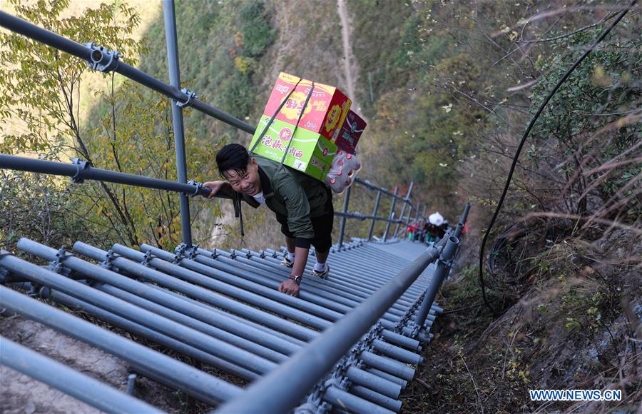 CHINA-SICHUAN-CLIFFSIDE VILLAGE-POVERTY ALLEVIATION (CN)