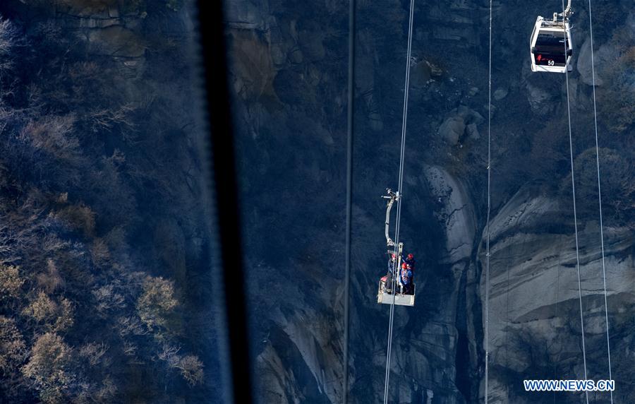 CHINA-SHAANXI-MOUNT HUASHAN-CABLEWAY MAINTENANCE (CN)