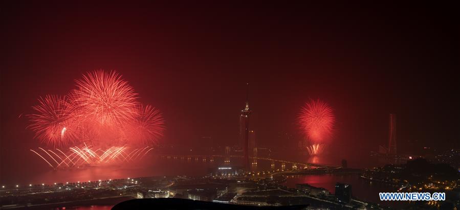 CHINA-MACAO-20TH ANNIVERSARY-RETURN TO MOTHERLAND-FIREWORKS (CN)