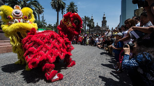 Lion Dance performed in Chinese Lunar New Year and "Feast of Santiago" celebrations