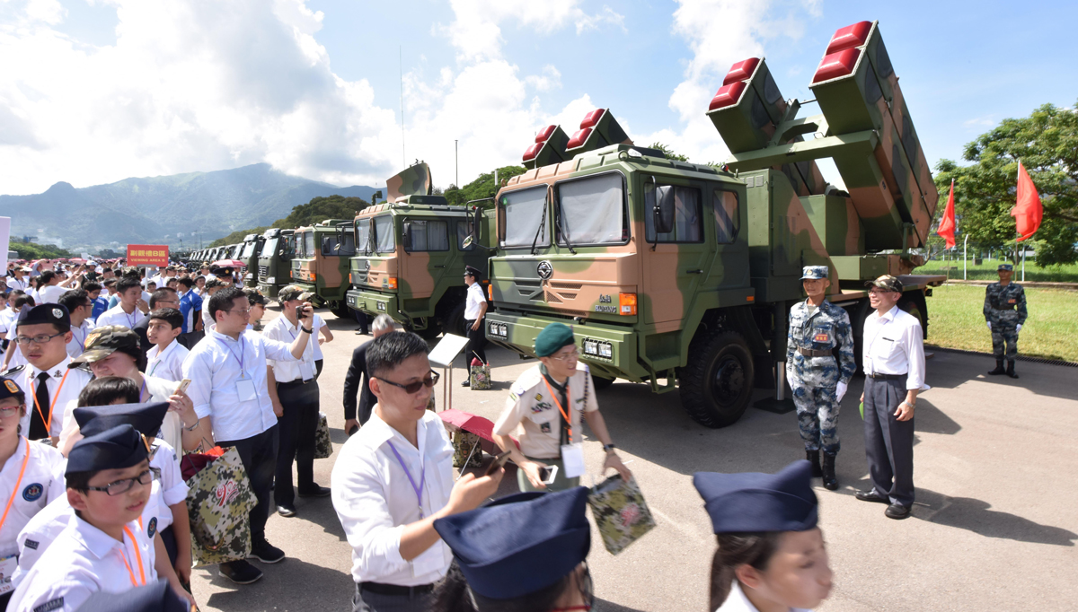 Local residents visit Shek Kong barracks of PLA Garrison in HK