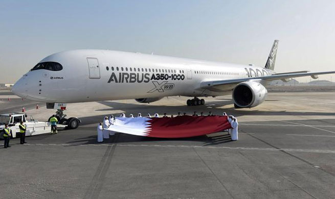 Airbus A350-1000 arrives in Doha